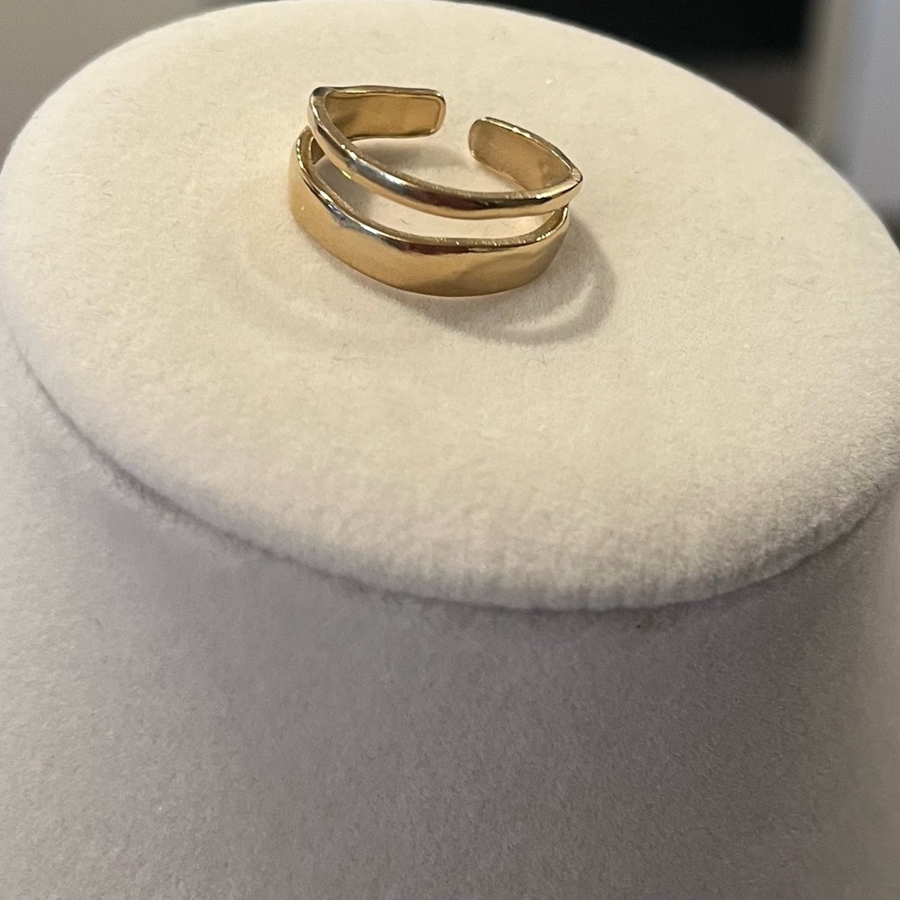 Stainless Steel Adjustable Open Spaced Ring. New - Picture 2 of 3